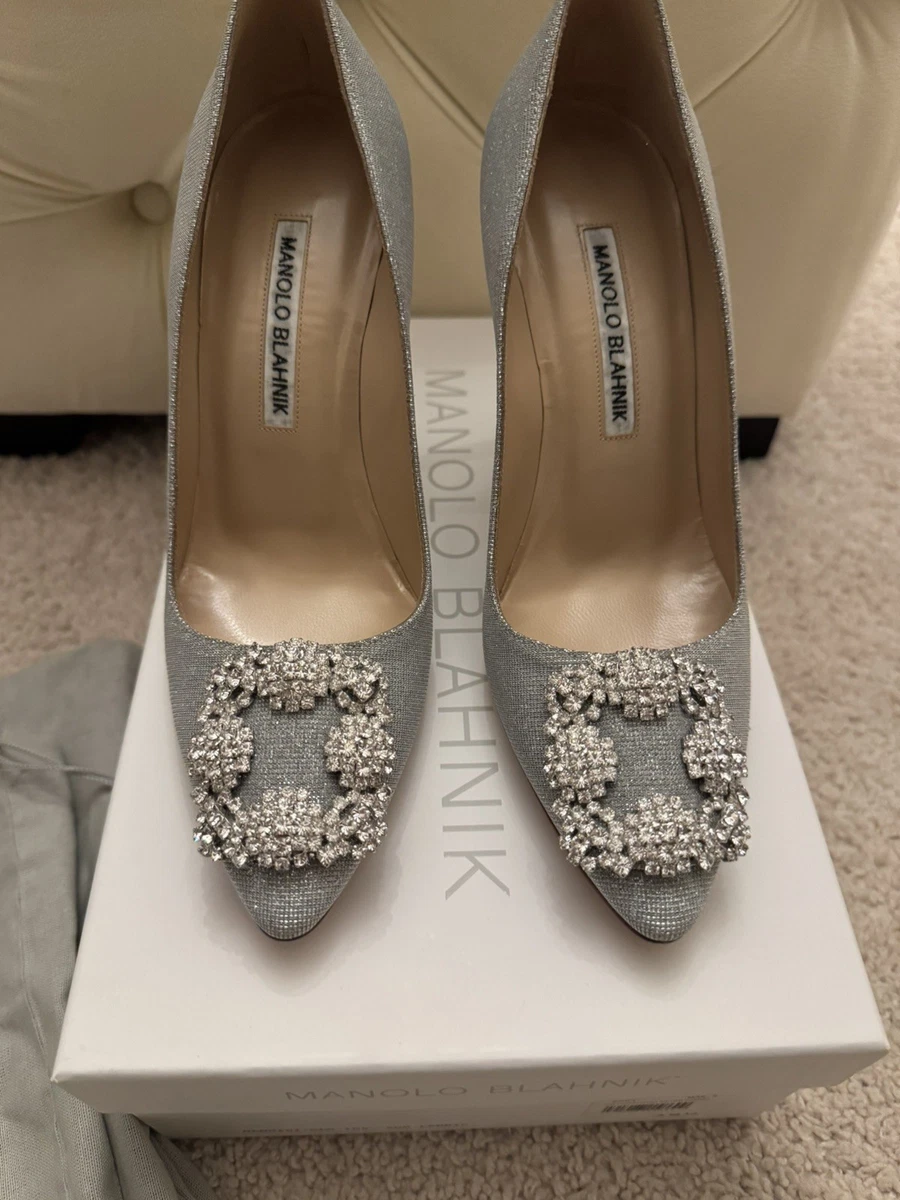 Manolo Blahnik Silver Heels for Women for sale | eBay