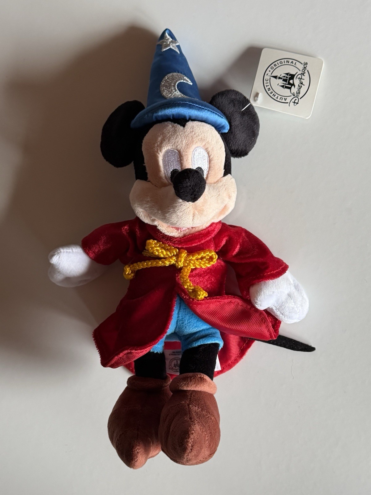 Hechicero Mickey Mouse Fantasía 2000 Disney World Store 9" Bolsa de Frijoles Peluche Nuevo con Etiquetas