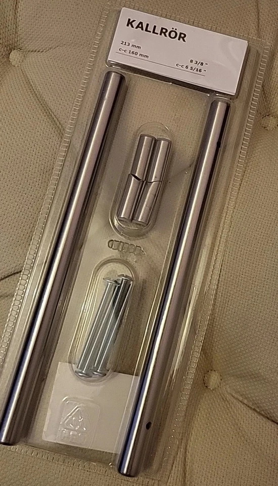 IKEA Kallrör Edelstahlgriffe, 21cm, Silber