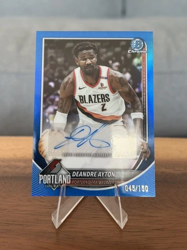 Topps 2025-26 Bowman Chrome Blue Autographs Deandre Ayton /150 Blazers BCA-DA