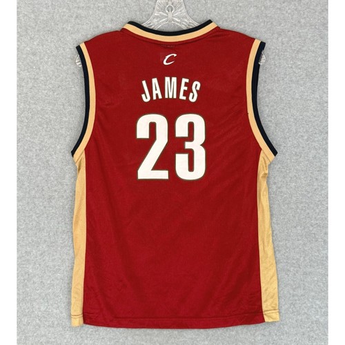 Reebok LeBron James 23 Cavaliers Jersey Kids Large 14-16 Red NBA Basketball