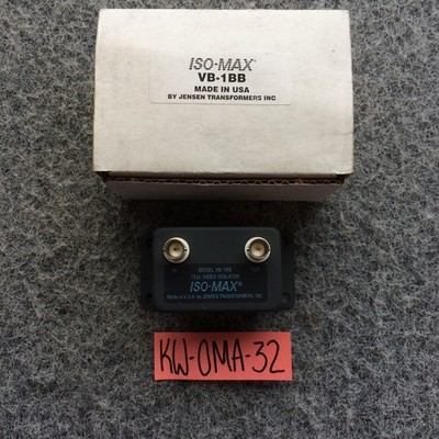 Jensen Transformers VB-1BB ISO-MAX Composite Video Isolator w/BNC Connectors