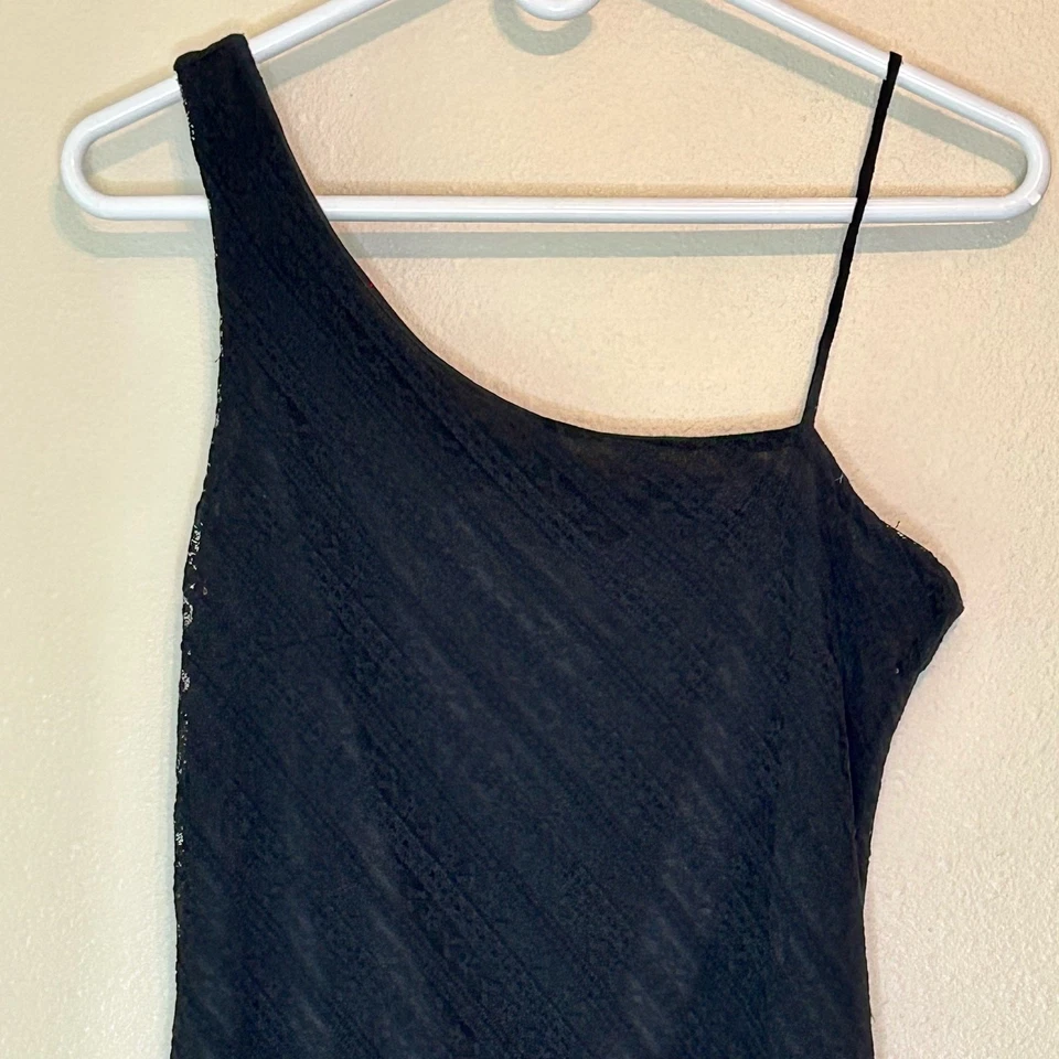 Alyn Paige Dobladillo Asimétrico Correas de Espagueti Transparente Capricho Años 90 Y2K Hada S Foto 2 de 4