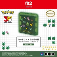 Pok mon HORI Card Case 24 Pikachu Mew Pixel Art Green Switch 2 Japan 2026 PSL