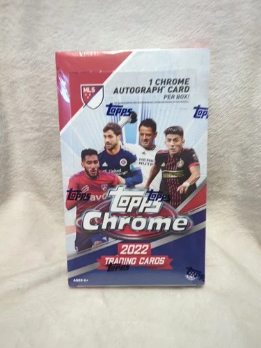 2022 Topps Chrome MLS Soccer Factory Sealed Hobby Box 18 Packs 1 Chrome AUTO!