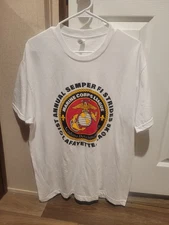 US Marine Corps Annuel Semper Fi Strides T-Shirt - Lafayette LA - Men's Large