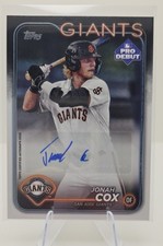 2024 Topps Pro Debut - Jonah Cox #PD-61 Autographs (AU, RC)
