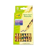 Crayola 8ct Write Start Pre-Sharpened Colored Pencil boxes Extra Thick NEW 