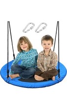 Blue Swing Platform 40" Saucer Tree Swing Adjustable Rope Safe to Use 800lbs