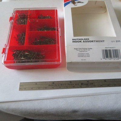 FISHING DISPLAY EAGLE CLAW  FISH HOOK ASSORTMENT BOX MAY NOT HAVE BEEN USED