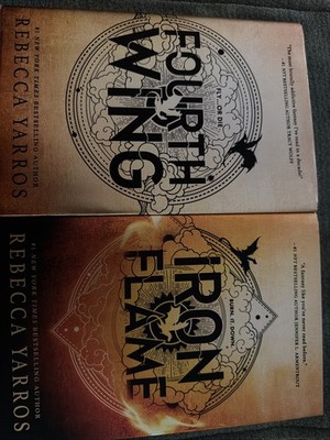 Rebecca Yarros Fourth Wing 2023 Hardcover First Edition & Iron Flame