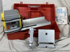 Vintage 1960s Mattel Power Shop Tool Set w/ Case Manual Attachments Works Rare