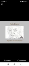 RUTH DREXEL ❤️ PORTRAIT #Turner 2012 Original Drawing Freehand 