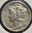 1944 D Mercury Dime Full Lines (On Reverse)
