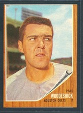 1962 Topps #526 HAL WOODESHICK High # SP, Houston Colt 45s ~ NM+ mc