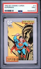 1992 DC COSMIC CARDS 17 SUPERMAN PSA 9