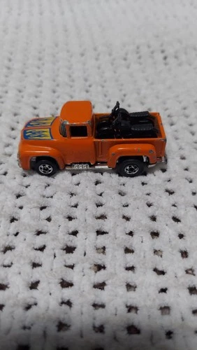Vintage 1973 Hot Wheels Hi Tail Hauler 1956 Ford F100 Pickup Motorcycles Orange