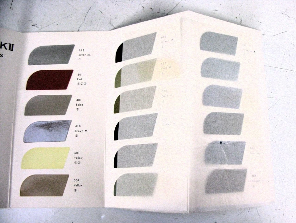 TOYOTA Corona Mk II Car Colour Chart 1972 #No.78211 RX MX/72 - Image 3 of 4