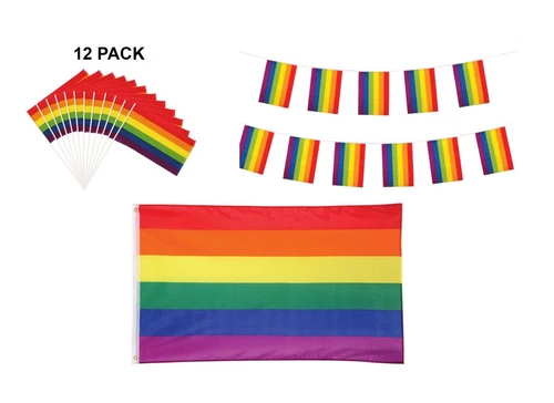 Rainbow Pride Flag , Car Flags, Bunting Hats etc