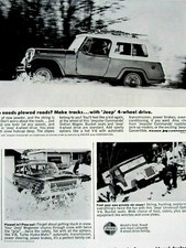 1969 Jeepster Vintage Commando Wagoneer Original Print Ad 8.5 X 11
