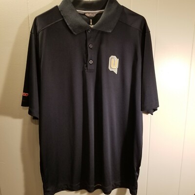 Elevate Mens Golf  Style Polo Shirt Size XL Navy Blue Classic Preppy Performance