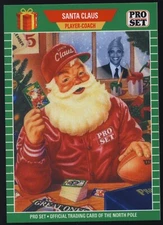 2022 Leaf '89 NFL Pro Set Retro Reprint Design #1989-11 Santa Claus w/ Obama