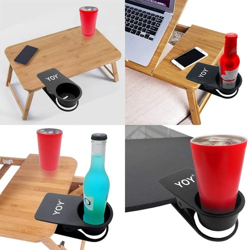 YOY Drinking Home Office Table Desk Side Huge Clip Water Drink Beverage Soda Cof - Picture 4 of 9