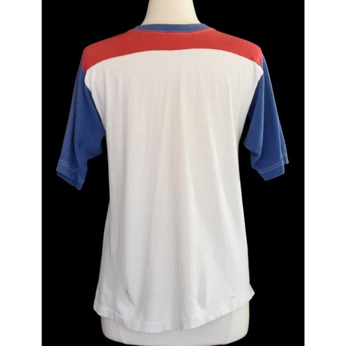 Vintage 70s San Jose State Cal State SJSU Color Block Tee Size Small to Medium - Picture 4 of 10