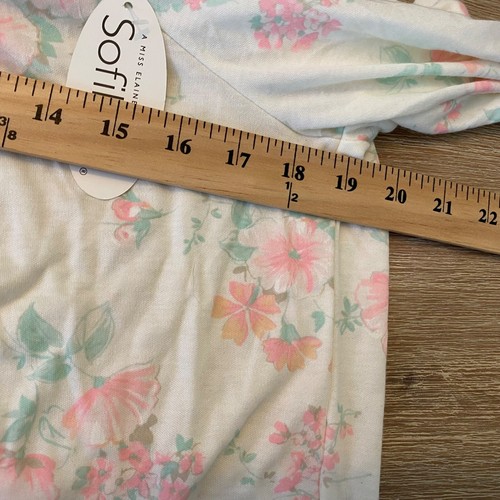 Miss Elaine Nightgown Sofiknit Long Sleeves Floral Ivory Sz S Cottage Core NWT - Picture 11 of 12