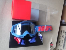 New 100% Accuri  goggles  Blue  goggle  100% lense