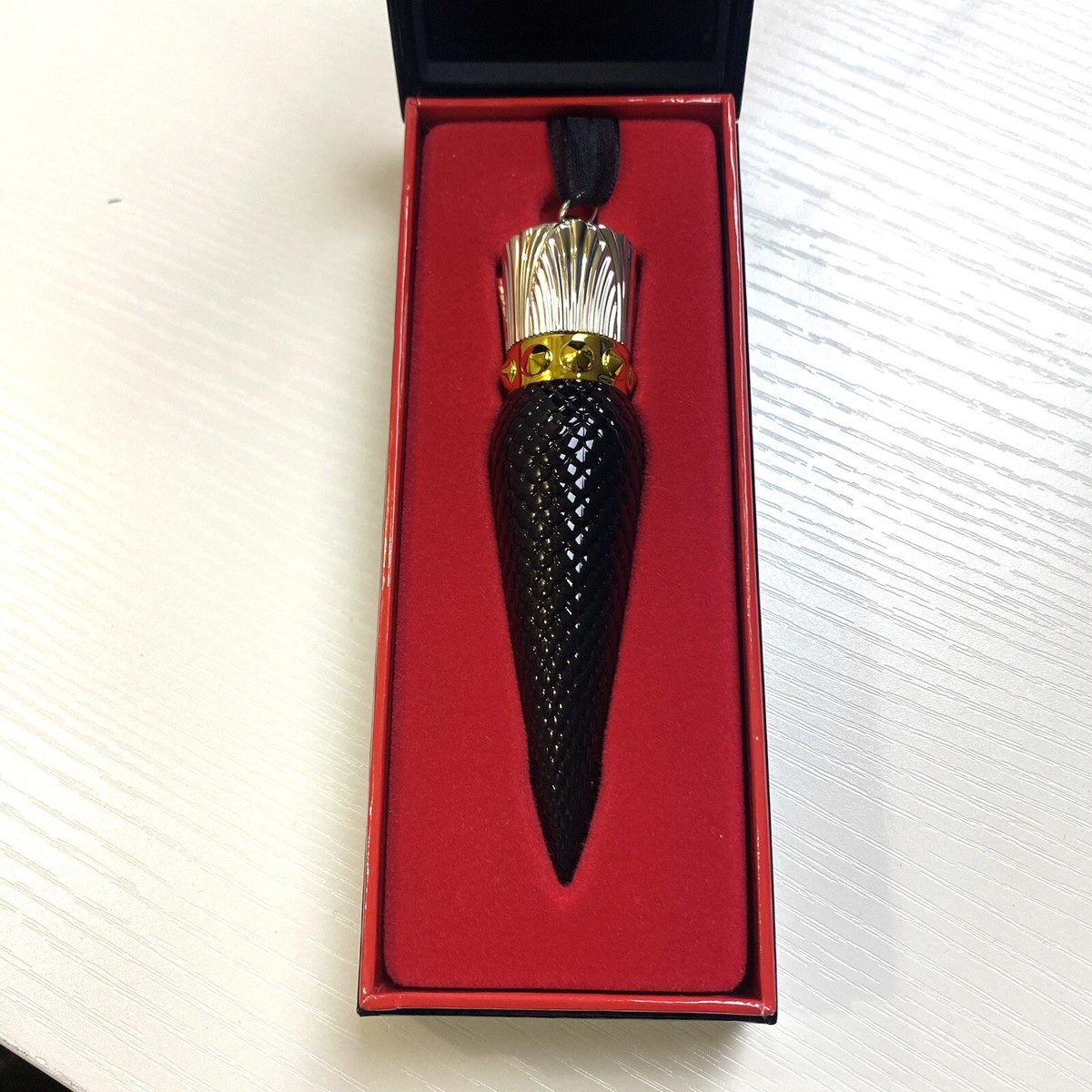 CHRISTIAN LOUBOUTIN Velvet Matte Lip Colour Necklace Red Rouge In - Main Image