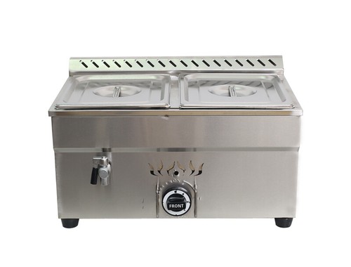 Two Pans LP Gas Food Warmer 1/2 size Steam Table Buffet War Countertop - Picture 4 of 8
