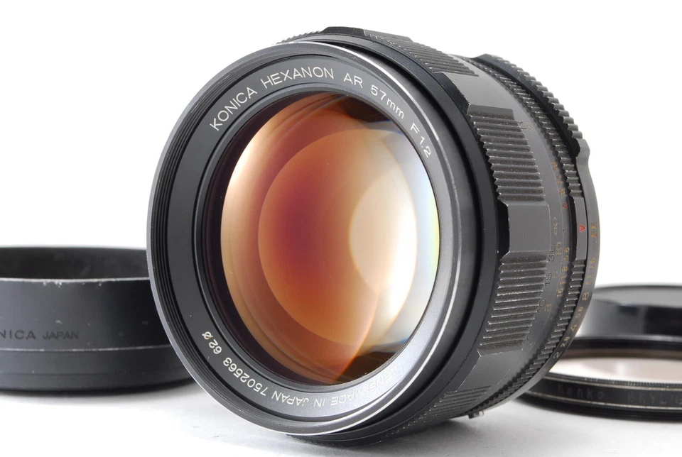 [EXCELENTE+5 con capucha] Lente Konica Hexanon AR 57mm f1.2 MF Montaje AR de JAPÓN #8 Foto 3 de 4