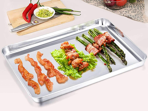 Teamfar Toaster Oven Pan, Stainless Steel Toaster Oven Tray Ovenware, 12.4’’X 9. - Picture 2 of 12