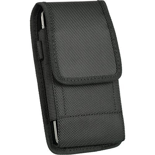 Vertical Heavy Duty Rugged Canvas Belt Clip Case Cover for Samsung Apple LG HTC