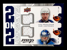 KOVALCHUK / LEHTONEN /VOKOUN / WEISS 2008-09 UPPER DECK MVP 2 ON 2 JERSEYS  3595