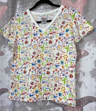 Women  s Disney Store TINKER-BELL White Sleep Shirt Size XL Short Sleeve