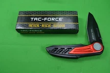 TAC-FORCE Tactical Survival Folding Pocket Knife 992RD,New In Box,Red & Black