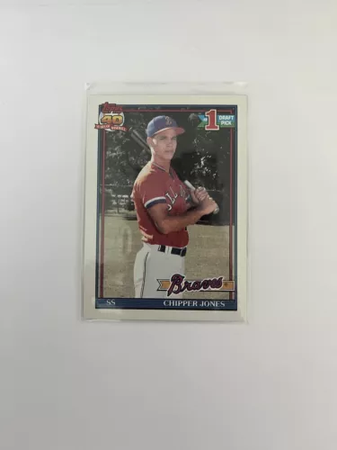 Chipper Jones 1991 Topps Rookie Card RC #333 Atlanta Braves