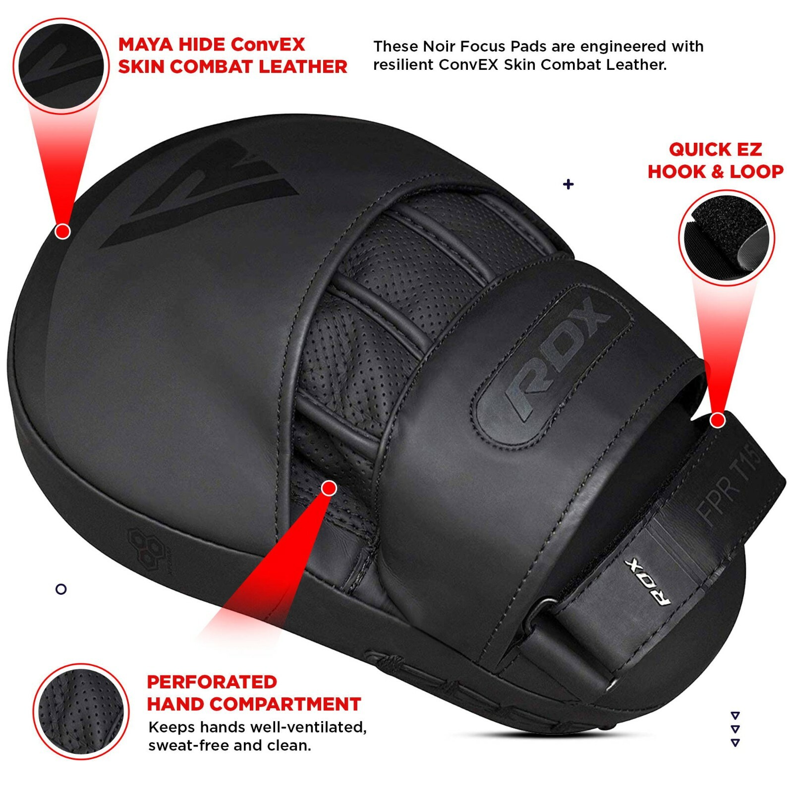 Boxing Pads Focus Mitts by RDX, MMA, Kickboxing, Punching Mitts, Muay