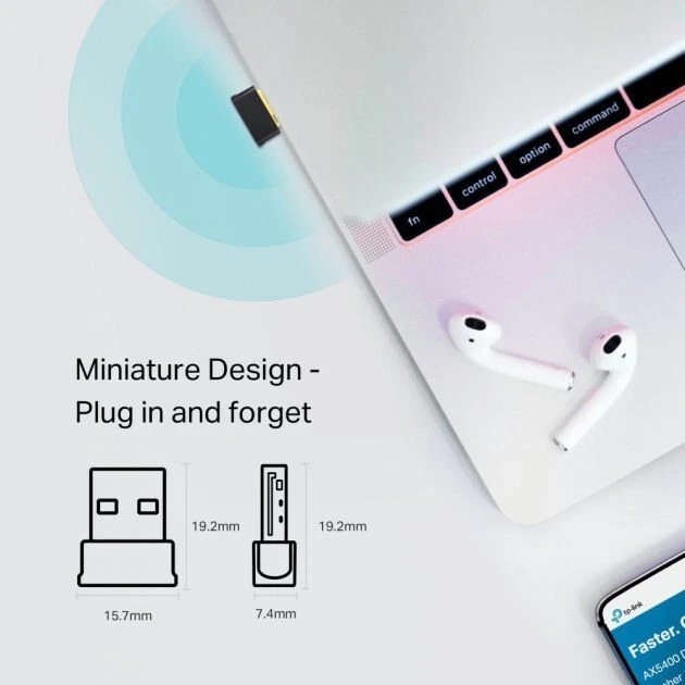 TP-LINK Archer T2UB Nano AC600 Nano Dual Band Bluetooth 4.2 USB Adapter - Image 3 of 4