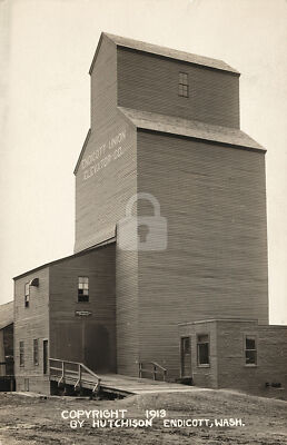 Endicott Union Elevator Co., Endicott WA 1913 RPPC Photo Postcard Copy