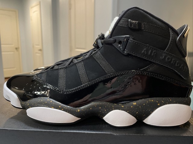 jordan 6 rings black metallic gold