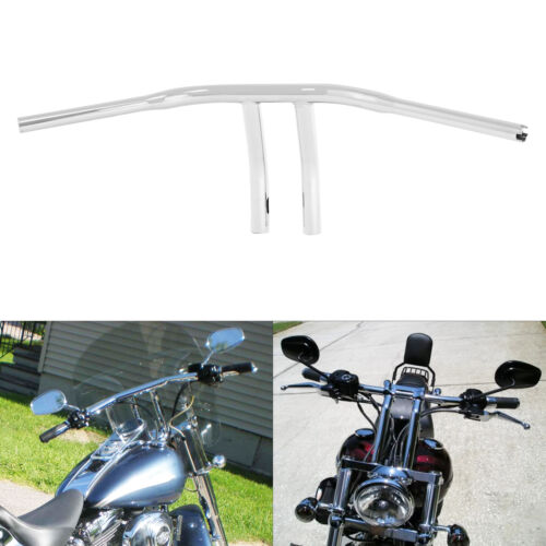 10" Rise 1-1/4" T-Bar Handlebar Fits For Harley with 3.5" Center to Center Hole - Picture 2 of 7