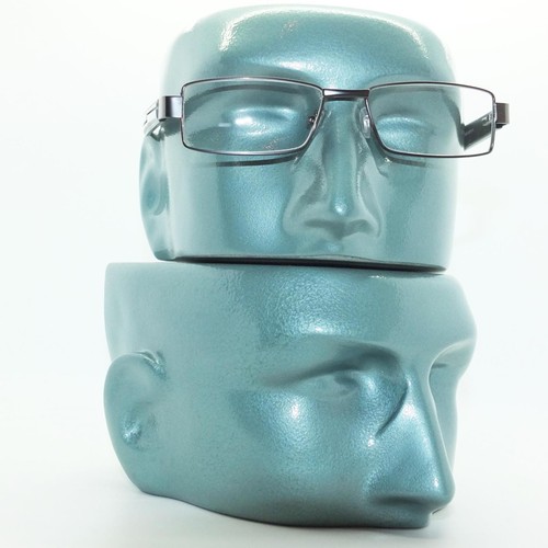 Reading Glasses Super Hi Tech Metro Metal Frame Jazz Shiny Gray Detail +2.00 - Picture 3 of 4