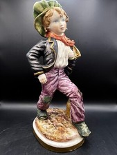 Large Mid Century  Capodimonte Boy  figure, 28 cm high.