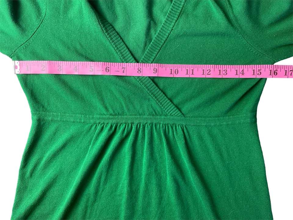 Suéter Ann Taylor Loft Empire Babydoll Cintura 3/4 Manga Peplum Mujeres XS Vacaciones Foto 4 de 4