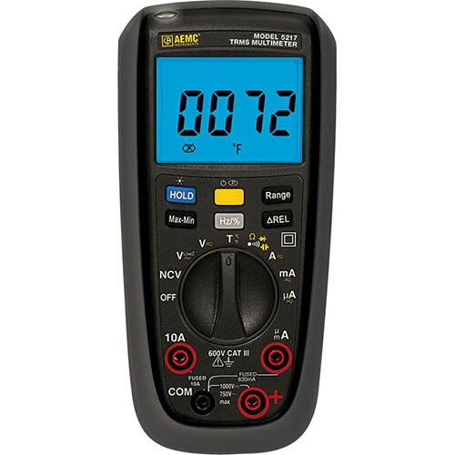 AEMC 5217 (2154.09) TRMS Handheld Digital Multimeter, 750V/1000V, 10A - Picture 1 of 1