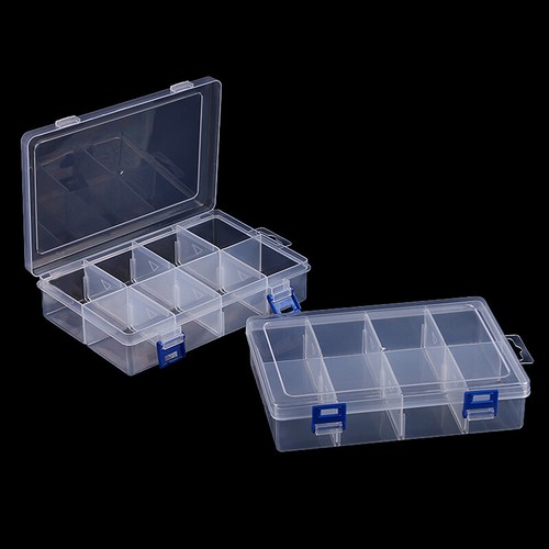 8 Grids Plastic Storage Box Screw Electronic Component Transparent Organizer - Afbeelding 9 van 11