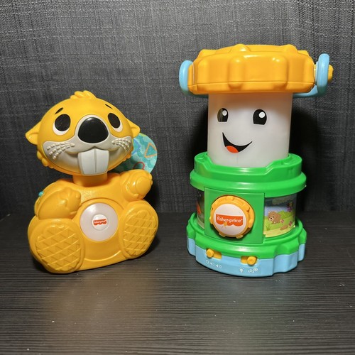 Fisher-Price Spielzeug Set interaktiver Kleinkind Biber & Laterne (2 Stück)